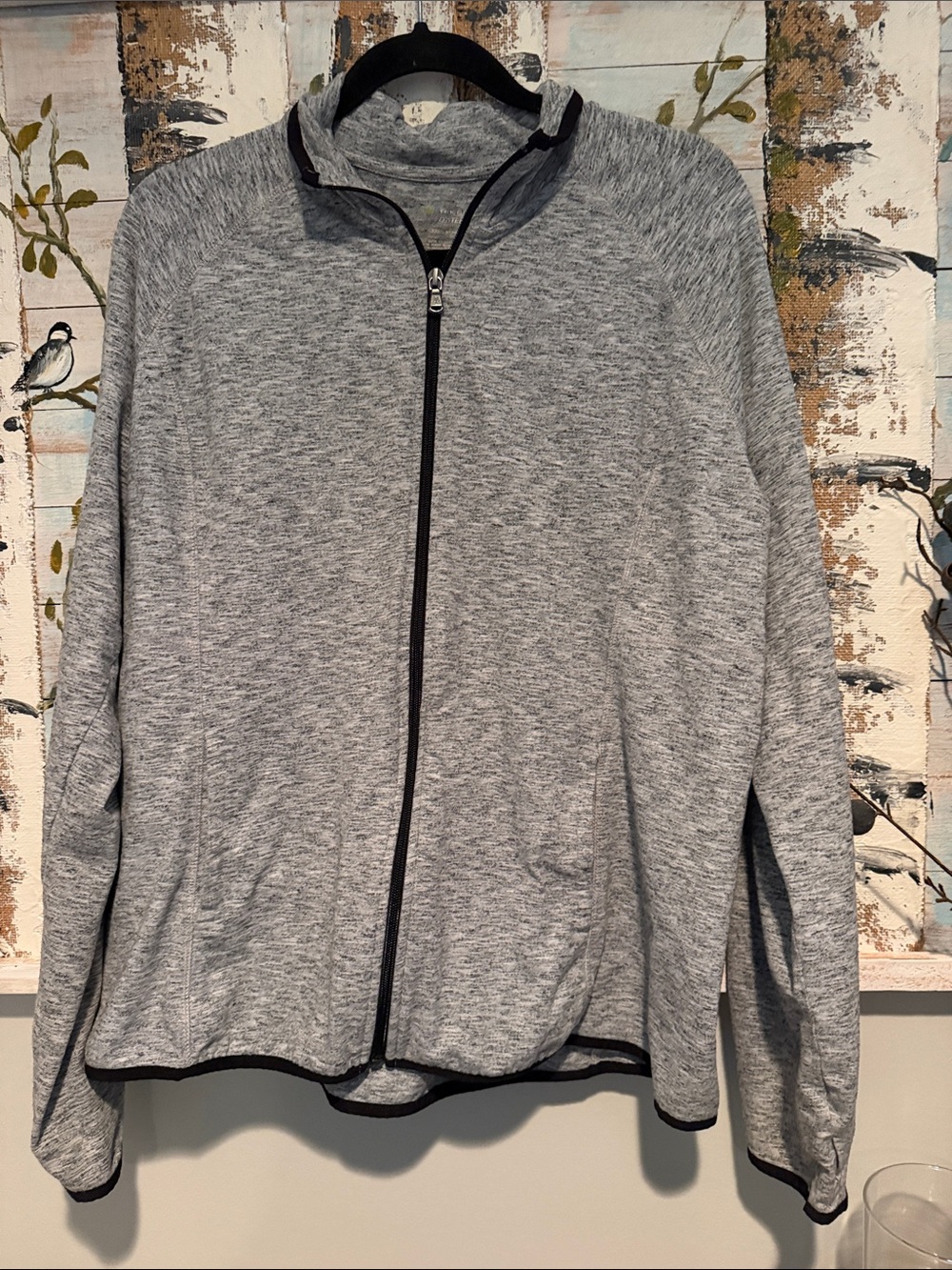 tek gear Gray Heather Full-Zip Lightweight Jacket